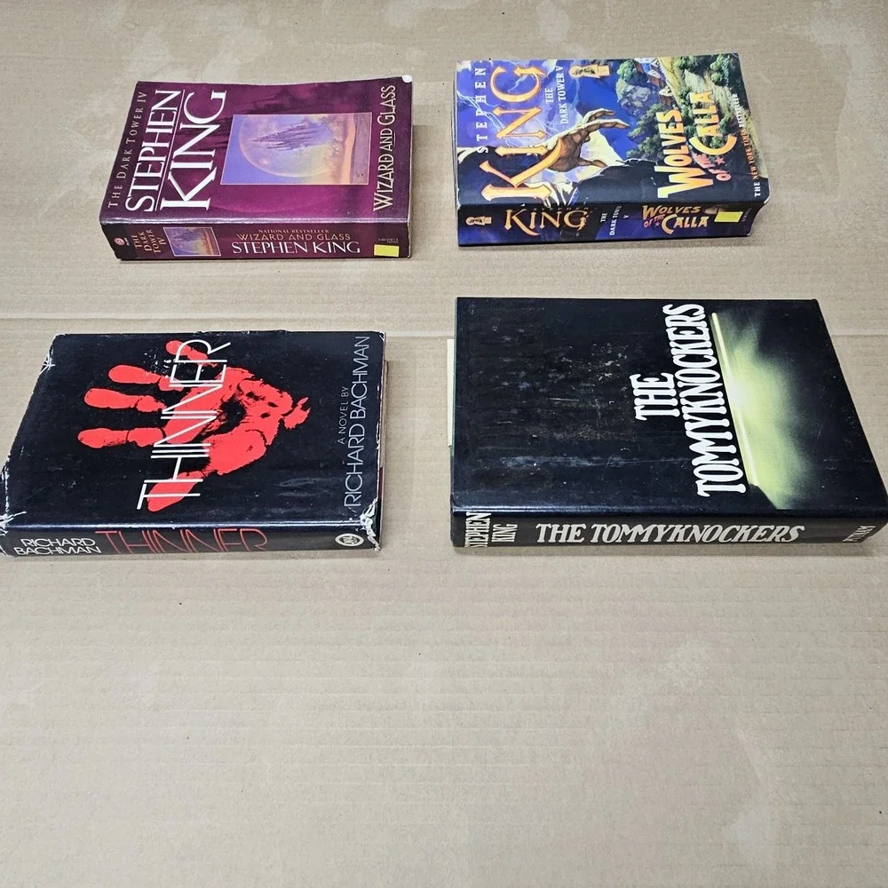 Lot of 4 Stephen King & Richard Bachman Books: Dark Tower, Thinner